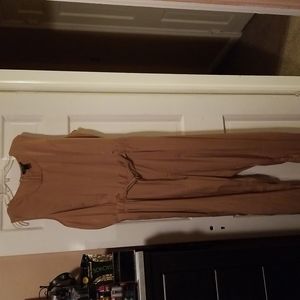 Polyester tan jumpsuit